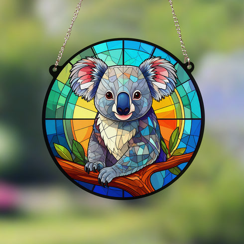 Koala Stained Glass Effect Suncatcher